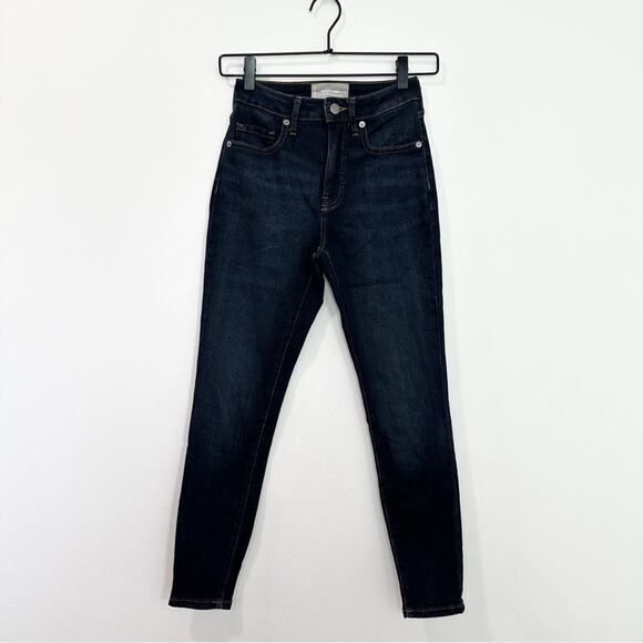 Everlane The Curvy Stretch High-Rise Skinny Jean size 24 Crop dark wash - Picture 2 of 8